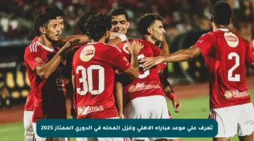 تعرف على موعد مباراة الأهلي وغزل المحلة في الدوري الممتاز 2025